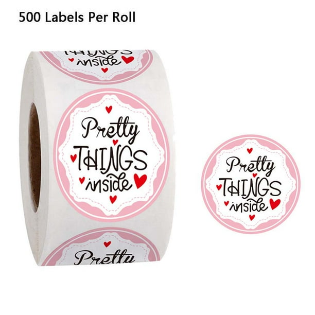 500pcs/roll Pink DIY Handmade Thank You Stickers Wedding Package Seal Labels 500pcs/roll Pink DIY Handmade Thank You Stickers Wedding Package Seal Labels